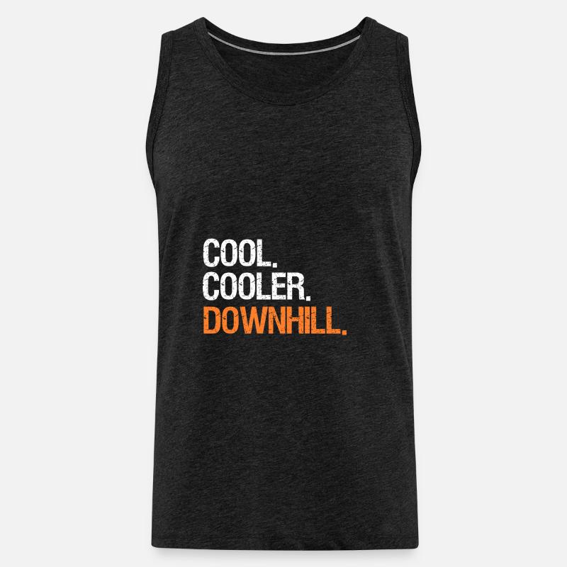 Downhill - Männer Premium Bio Tank Top - Anthrazit