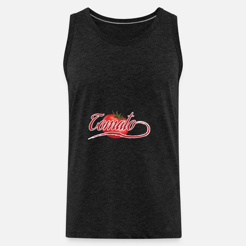 Tomate - Männer Premium Bio Tank Top - Anthrazit