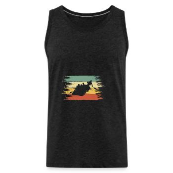 Rafting - Männer Premium Bio Tank Top - Anthrazit - Vorne - AI Model Male 185 dark (185cm)