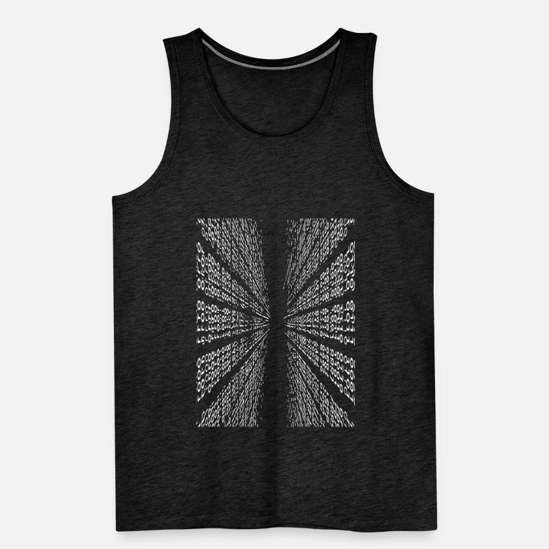 Vertical binary code Men's Premium Organic Tank Top