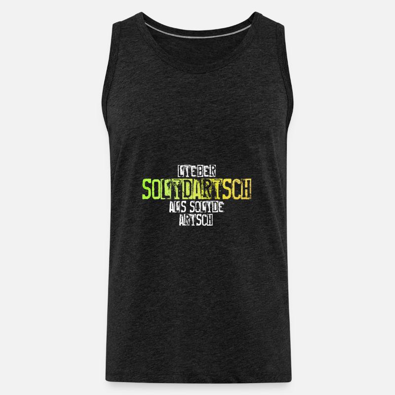 Better Solidary than Solid Aryan - Men's Premium Organic Tank Top - charcoal grey