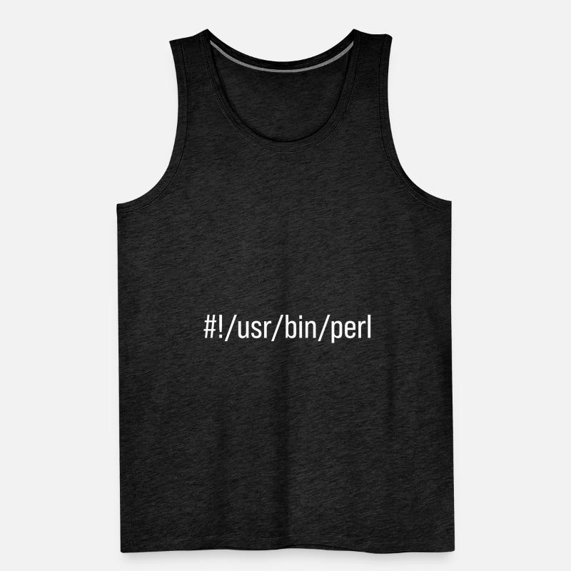 Usr Bin Perl Programmer Programing Languager Meme Débardeur bio Premium Homme