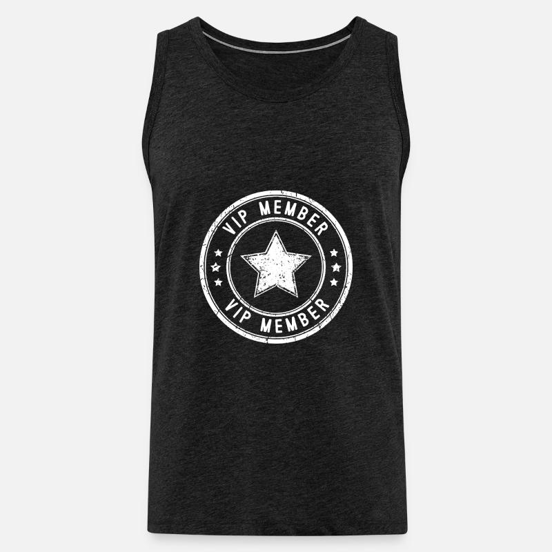 Vip Mitglied - Männer Premium Bio Tank Top - Anthrazit