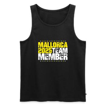 Mallorca 2025 Team - Men's Premium Organic Tank Top - charcoal grey - Front - Alexander (188cm)