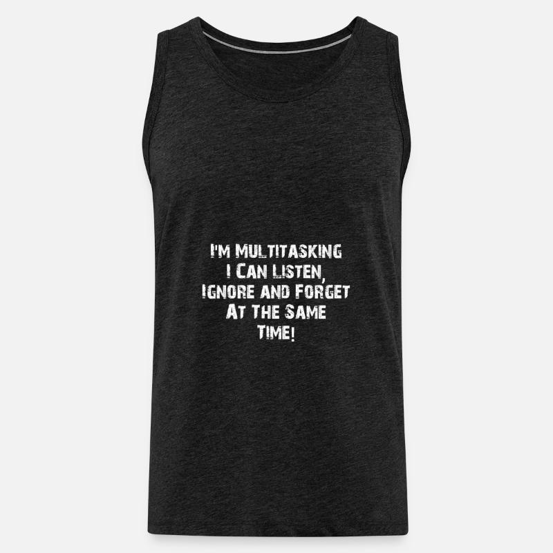 ADHS - Multitasking - Männer Premium Bio Tank Top - Anthrazit