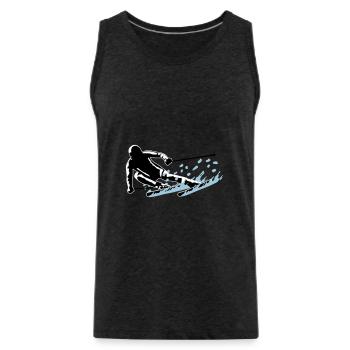 Skifahren - flotter Skifahrer und Schnee - Männer Premium Bio Tank Top - Anthrazit - Vorne - Alexander (188cm)