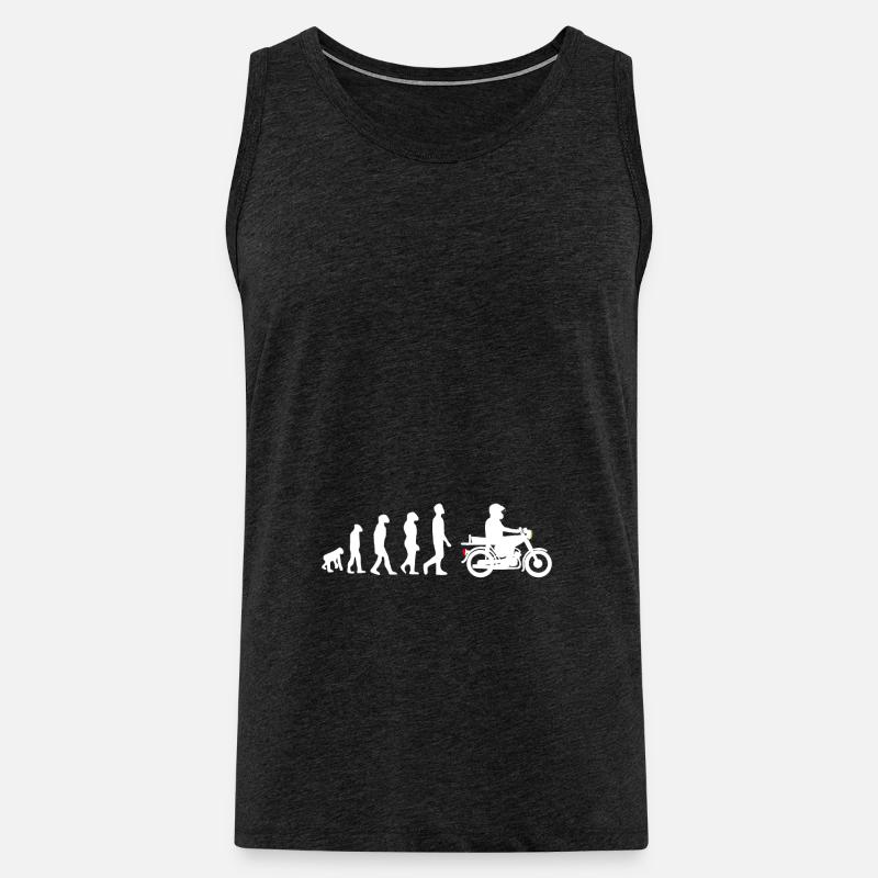 2 takter Evolution Simson - Männer Premium Bio Tank Top - Anthrazit