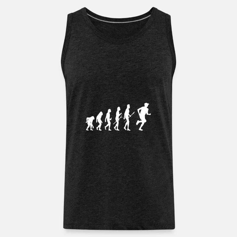 Läufer Evolution - Männer Premium Bio Tank Top - Anthrazit