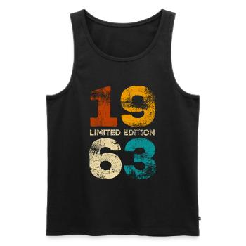 Limited Edition 1963 - Geburtstag - Jahrgang - Männer Premium Bio Tank Top - Anthrazit - Vorne - AI Model Male 185 dark (185cm)