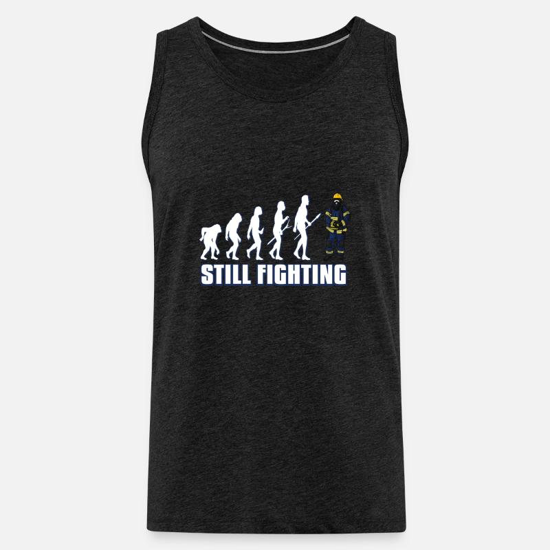 Evolution Feuerwehrmann - Männer Premium Bio Tank Top - Anthrazit