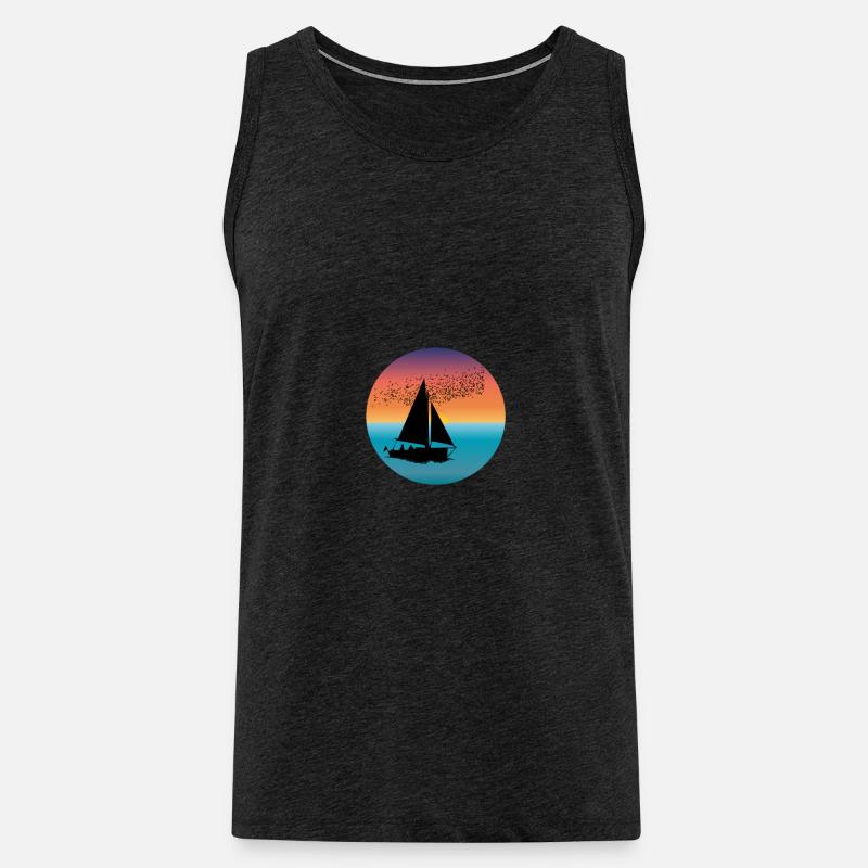Segelkatamaran Geschenk Katamaran Geschenkidee Boot - Männer Premium Bio Tank Top - Anthrazit