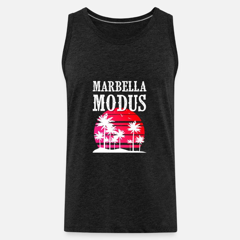 Marbella Modus - Männer Premium Bio Tank Top - Anthrazit