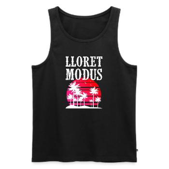 Lloret de Mar mode - Men's Premium Organic Tank Top - charcoal grey - Front - AI Model Male 185 dark (185cm)