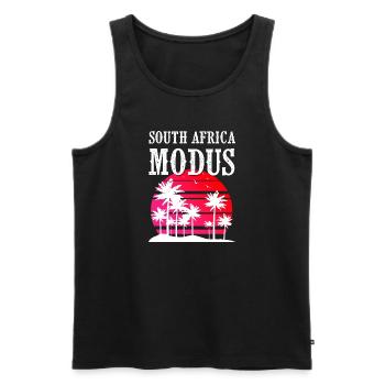 South Africa Modus - Männer Premium Bio Tank Top - Anthrazit - Vorne - AI Model Male 185 dark (185cm)