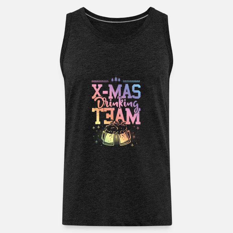 X-mas Drinking Team - Männer Premium Bio Tank Top - Anthrazit