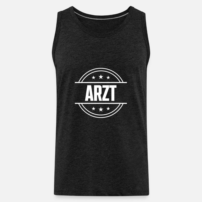 Arzt Beruf - Männer Premium Bio Tank Top - Anthrazit