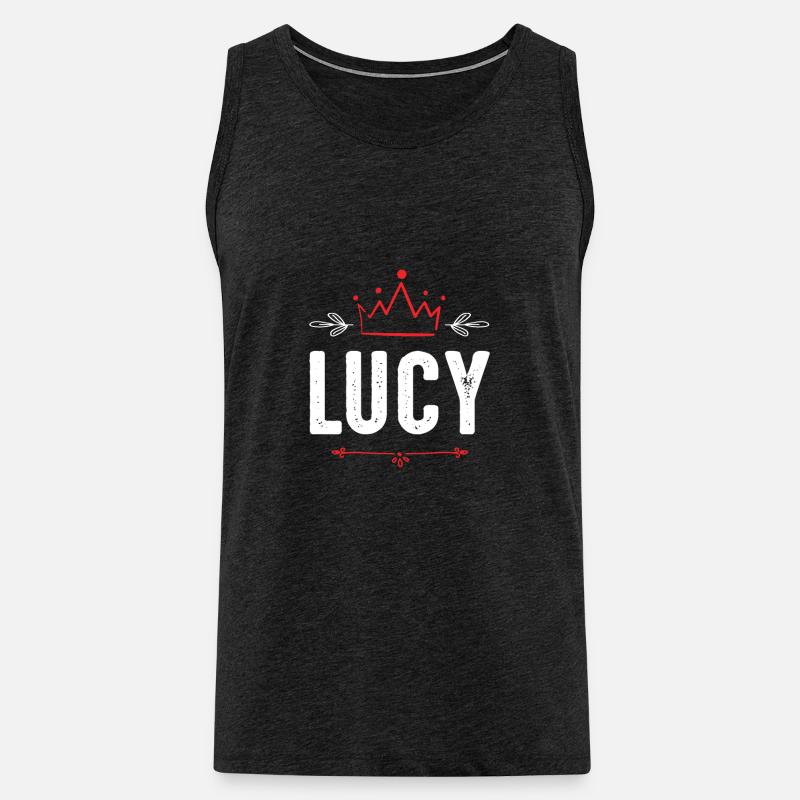 Lucy - Männer Premium Bio Tank Top - Anthrazit