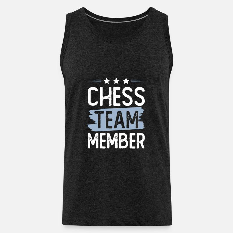 Chess Team - Männer Premium Bio Tank Top - Anthrazit
