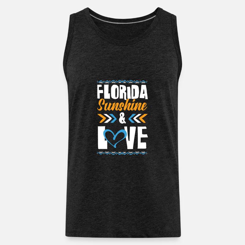 Florida Love - Männer Premium Bio Tank Top - Anthrazit
