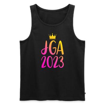 Jga 2023 Junggesellenabschied - Männer Premium Bio Tank Top - Anthrazit - Vorne - AI Model Male 185 dark (185cm)