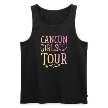 Cancun Girls Tour - Débardeur bio Premium Homme - charbon - Devant - AI Model Male 185 dark (185cm)
