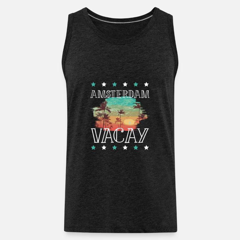 Amsterdam Urlaub - Männer Premium Bio Tank Top - Anthrazit