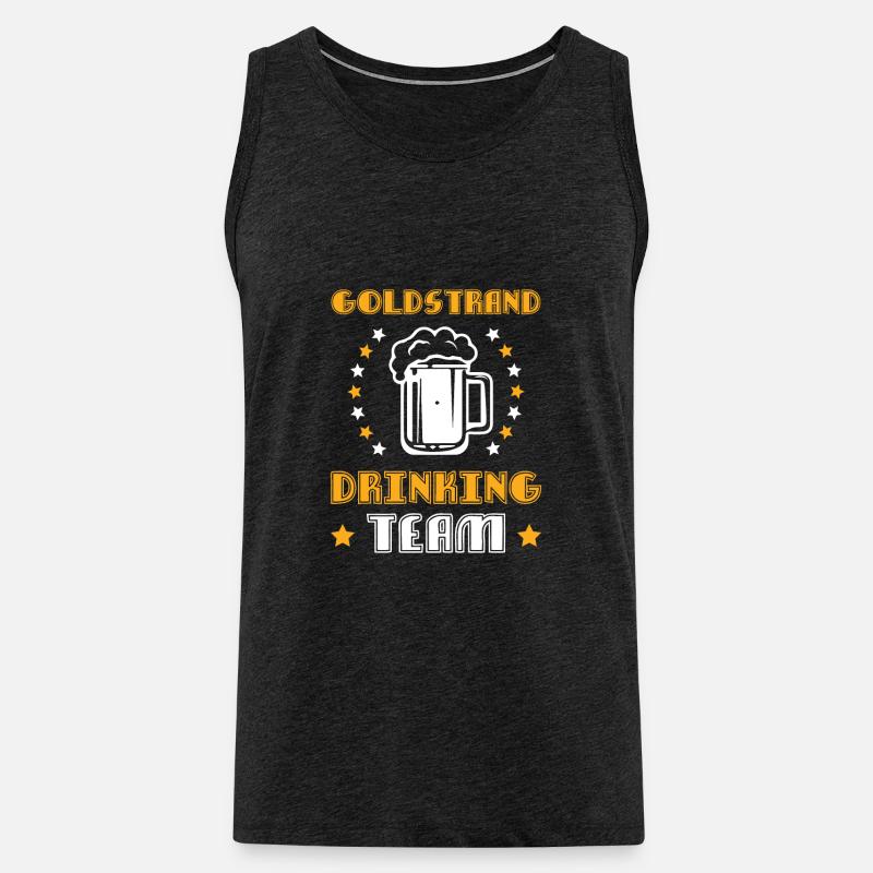 Goldstrand Drinking Team - Männer Premium Bio Tank Top - Anthrazit