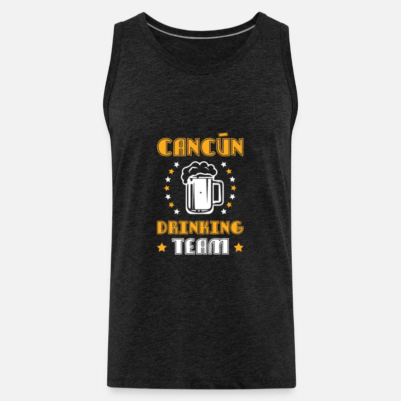 Cancun Drinking Team - Männer Premium Bio Tank Top - Anthrazit