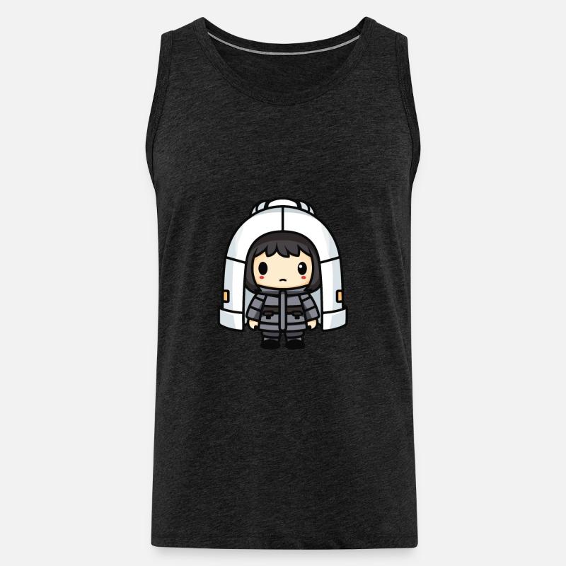 Iglu Eskimo Winter Comic - Männer Premium Bio Tank Top - Anthrazit