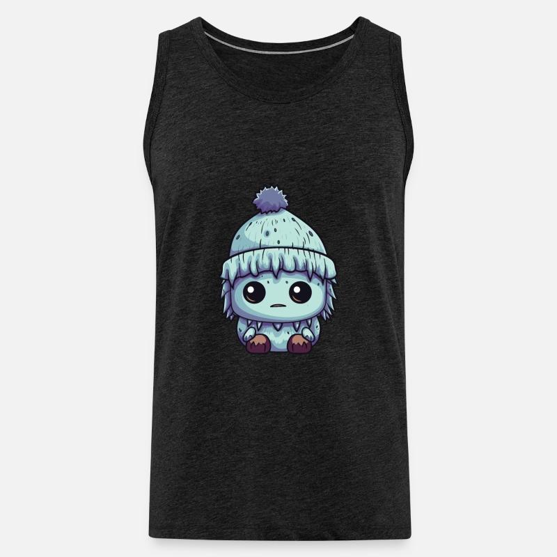 Winter Eskimo Comic Niedlich - Männer Premium Bio Tank Top - Anthrazit