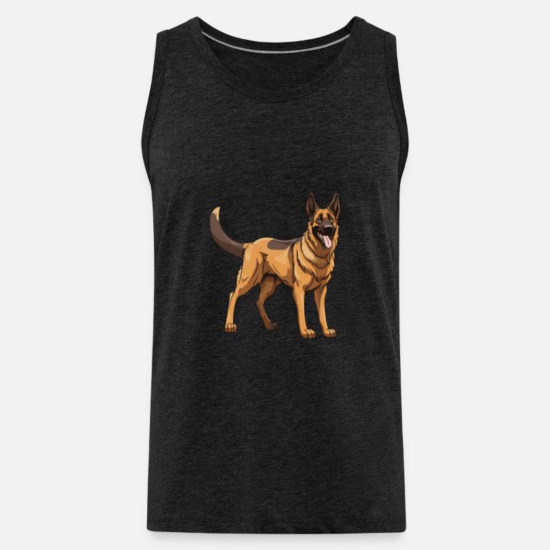 Schäferhund Hund Tier - Männer Premium Bio Tank Top - Anthrazit