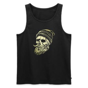 Holzfäller Totenkopf Lumberjack Gold - Männer Premium Bio Tank Top - Anthrazit - Vorne - AI Model Male 185 dark (185cm)