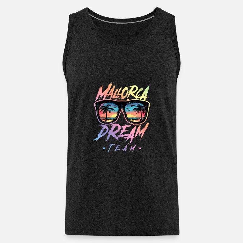 Mallorca Dream Team - Männer Premium Bio Tank Top - Anthrazit
