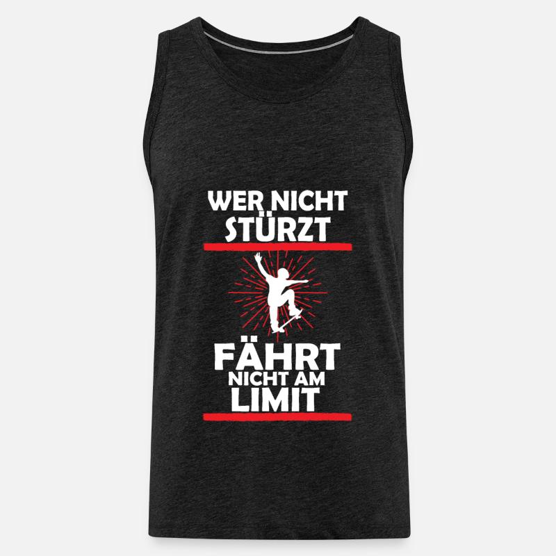 skateboard - Männer Premium Bio Tank Top - Anthrazit