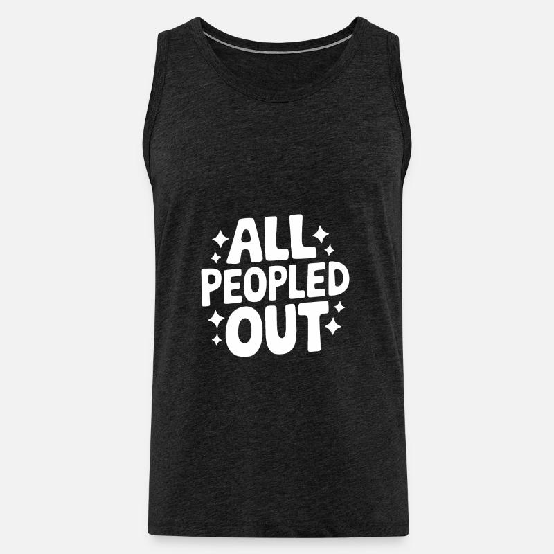 Introvertierter asozialer introvertierter - Männer Premium Bio Tank Top - Anthrazit