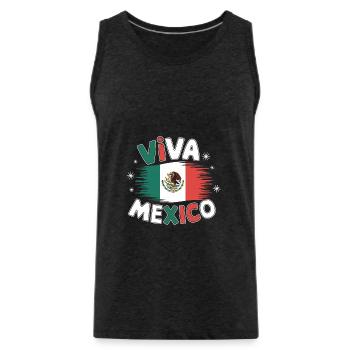Mexico Mexico Mexican Spanish - Men's Premium Organic Tank Top - charcoal grey - Front - AI Model Male 185 dark (185cm)