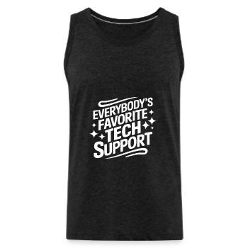 Technischer Support Computerfreak Nerd - Männer Premium Bio Tank Top - Anthrazit - Vorne - Alexander (188cm)