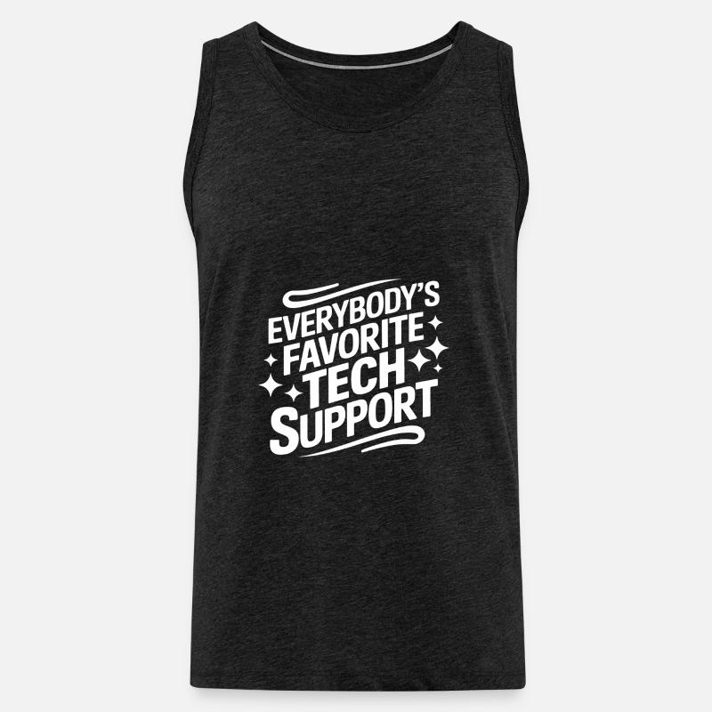 Technical Support Computer - Men's Premium Organic Tank Top - charcoal grey