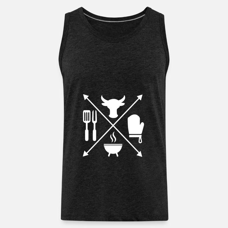 Grillen - Männer Premium Bio Tank Top - Anthrazit