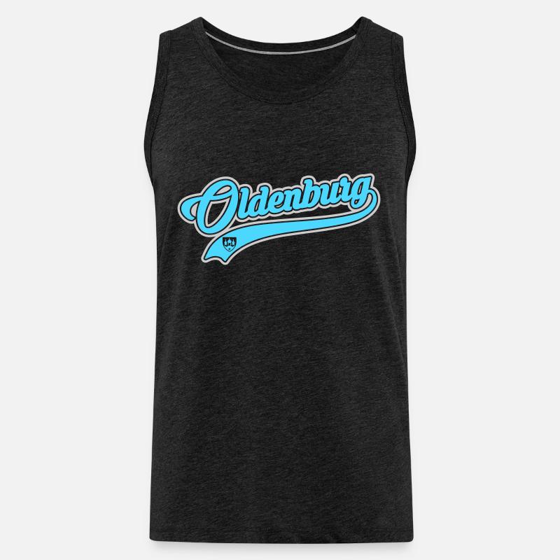 OLDENBURG HOMETOWN - Männer Premium Bio Tank Top - Anthrazit