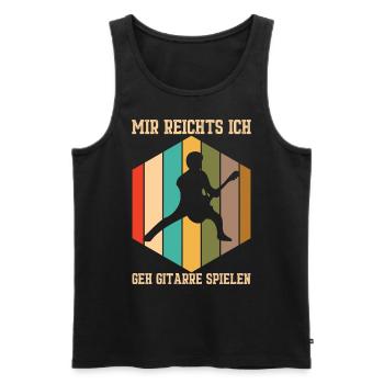 Mir reichts, ich geh Gitarre spielen - Männer Premium Bio Tank Top - Anthrazit - Vorne - AI Model Male 185 dark (185cm)