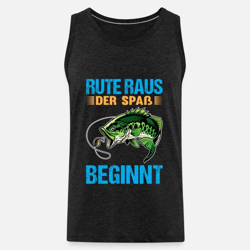 Rute raus der Spaß beginnt - Männer Premium Bio Tank Top - Anthrazit