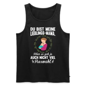 Du bist meine Lieblings Mama - Männer Premium Bio Tank Top - Anthrazit - Vorne - Alexander (188cm)