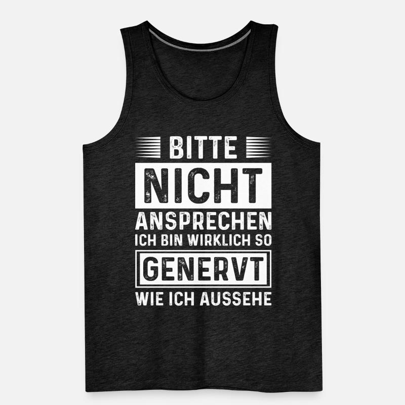 Bitte nicht ansprechen. Männer Premium Bio Tank Top