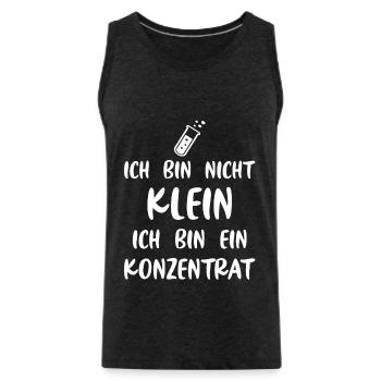 Ich bin nicht klein Ich bin ein Konzentrat - Männer Premium Bio Tank Top - Anthrazit - Vorne - AI Model Male 185 dark (185cm)