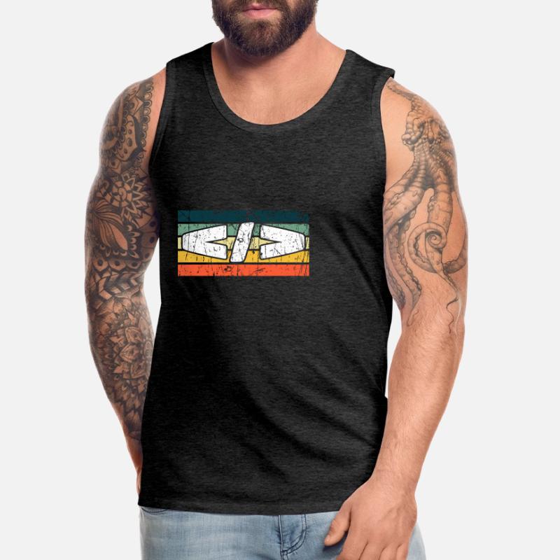 Retro Web Developer Programmer Coding Männer Premium Bio Tank Top