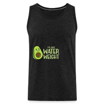 Funny Cado Its Just Water Weight - Männer Premium Bio Tank Top - Anthrazit - Vorne - AI Model Male 185 dark (185cm)