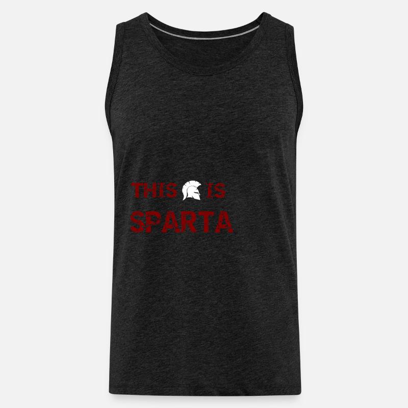This is Sparta - Männer Premium Bio Tank Top - Anthrazit