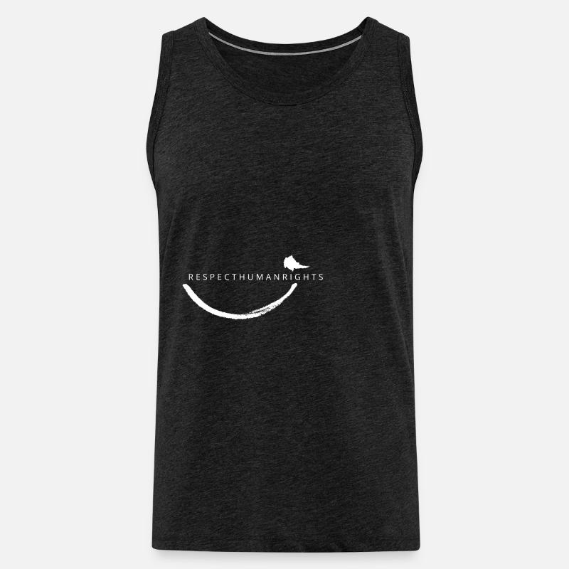 Respect Human Rights - Männer Premium Bio Tank Top - Anthrazit