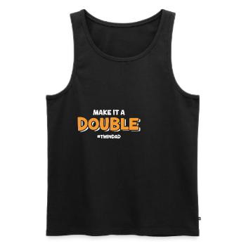 Make It A Double Twin Dad - Männer Premium Bio Tank Top - Anthrazit - Vorne - AI Model Male 185 dark (185cm)